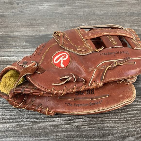 Rawlings Leather SG 96 Baseball Softball Glove Mitt SG96 Japan Made RHT - Picture 1 of 7